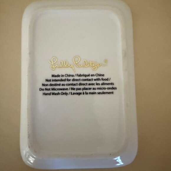 Lilly Pulitzer Trinket Dish Flamingo Motif - Picture 2 of 3